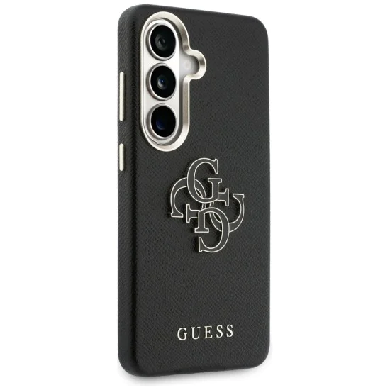 Калъф за Samsung Galaxy S26 - Grained Big 4G Metal Logo - Guess - Черен