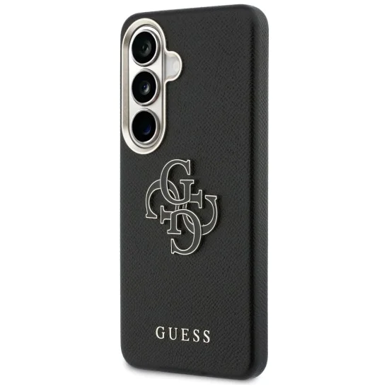 Калъф за Samsung Galaxy S26 - Grained Big 4G Metal Logo - Guess - Черен