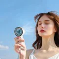 Ръчен вентилатор Yesido YF18 - с LCD Display, 12W Brushless Motor, 5500 RPM, 100x Speed, 12W, 3600mAh, Type-C - Черен