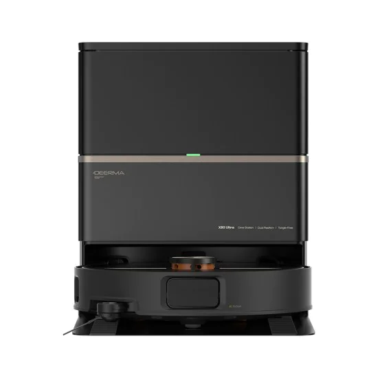 Прахосмукачка робот Deerma X80 Ultra - сухо и мокро почистване, 23000Pa, 3D лазерен скенер, 5200mAh - Черна