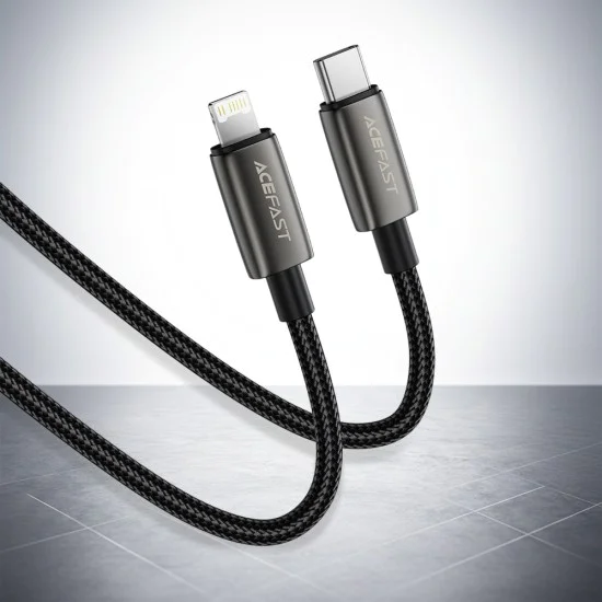 Кабел за данни Acefast (C23-01) - USB-C към Lightning, 30W, 1.2м - Черен