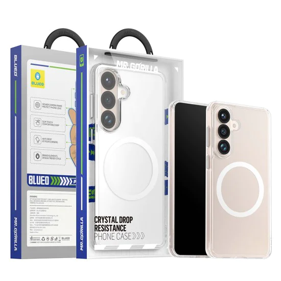 Калъф за Samsung Galaxy S26 - Crystal Anti-Drop Series MagSafe - Blueo - Прозрачен