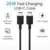 Кабел за данни Samsung Original (EP-DG980) - Type-C към Type-C Fast Charging 3A, 25W, 1м - Черен (Bulk Packing)