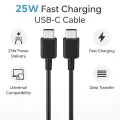Кабел за данни Samsung Original (EP-DG980) - Type-C към Type-C Fast Charging 3A, 25W, 1м - Черен (Bulk Packing)