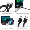 Кабел за данни Samsung Original (EP-DG980) - Type-C към Type-C Fast Charging 3A, 25W, 1м - Черен (Bulk Packing)