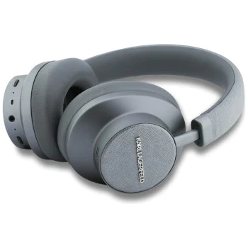 Безжични слушалки Karl Lagerfeld Saffiano Elongated - Over-Ear Headset, ANC, Bluetooth, Type-C - Сиви