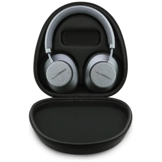 Безжични слушалки Karl Lagerfeld Saffiano Elongated - Over-Ear Headset, ANC, Bluetooth, Type-C - Сиви