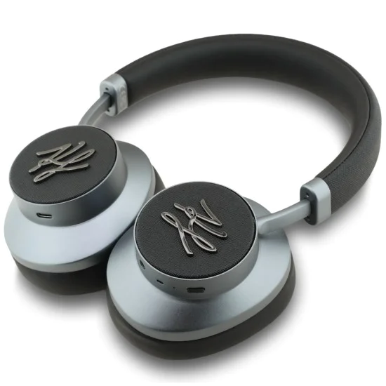 Безжични слушалки Karl Lagerfeld Grained Initials - Over-Ear Headset, ANC, Bluetooth, Type-C - Черни
