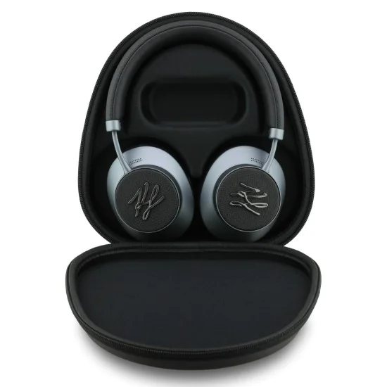 Безжични слушалки Karl Lagerfeld Grained Initials - Over-Ear Headset, ANC, Bluetooth, Type-C - Черни
