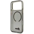 Калъф за iPhone 17 Pro Max - IML Glitter Script Strap MagSafe - Guess - Черен
