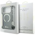 Калъф за iPhone 17 Pro Max - IML Glitter Script Strap MagSafe - Guess - Черен