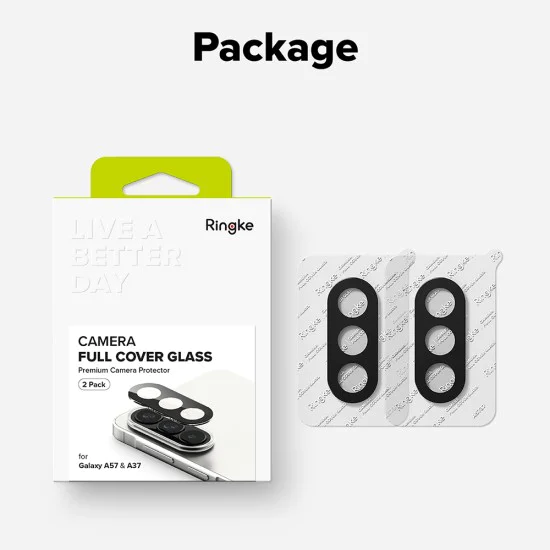 Протектор за камера за Samsung Galaxy A57 5G / A37 5G - Camera Full Cover Glass (2 pack) - Ringke - Прозрачен