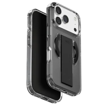 Калъф за iPhone 17 Pro Max - Heldro Air MagClick - UNIQ - Черен / Сив
