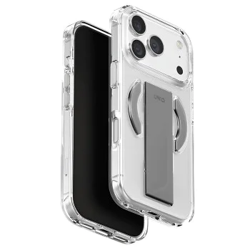 Калъф за iPhone 17 Pro - Heldro Air MagClick - UNIQ - Прозрачен / Сив
