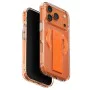 Калъф за iPhone 17 Pro - Heldro Air MagClick - UNIQ - Прозрачен / Оранжев