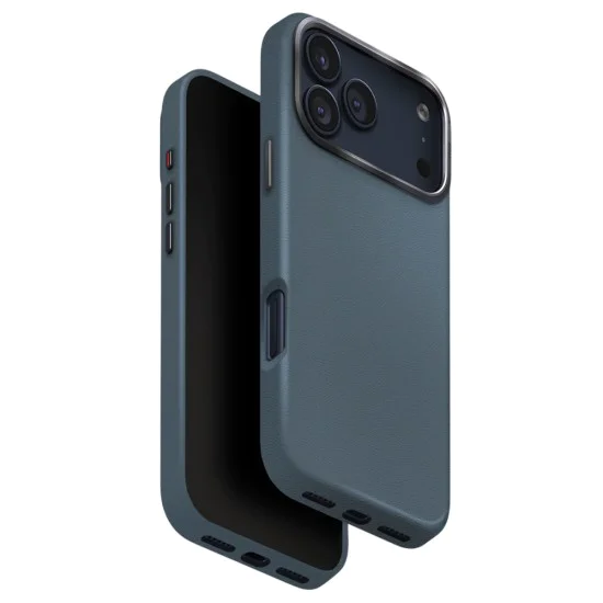 Калъф за iPhone 17 Pro - Lyden Leatherette Case - UNIQ - Син