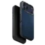 Калъф за iPhone 17 Pro - Lyden Leatherette Case - UNIQ - Син / Черен