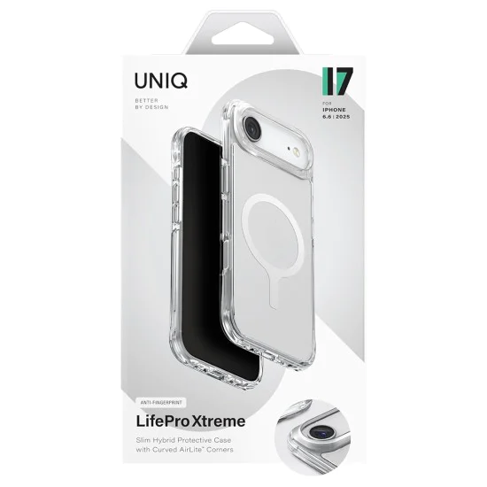 Калъф за iPhone 17 Air - LifePro Xtreme MagClick - UNIQ - Прозрачен