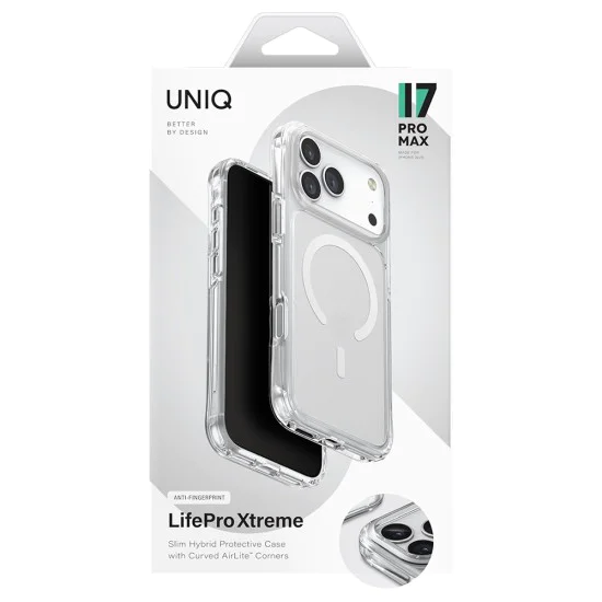 Калъф за iPhone 17 Pro Max - LifePro Xtreme MagClick - UNIQ - Прозрачен