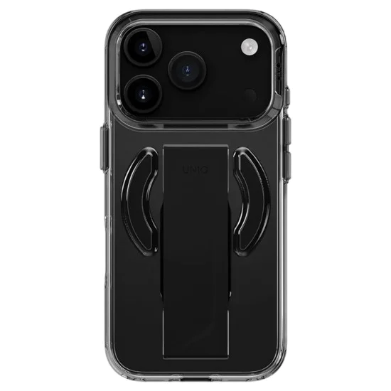 Калъф за iPhone 17 Pro Max - Heldro Air MagClick - UNIQ - Черен / Сив