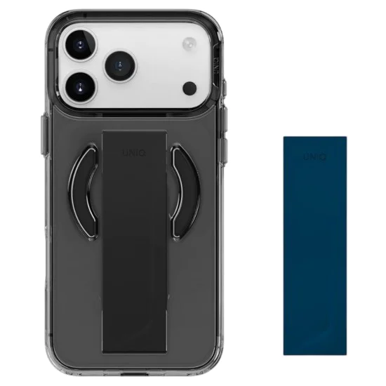 Калъф за iPhone 17 Pro - Heldro Air MagClick - UNIQ - Черен / Сив