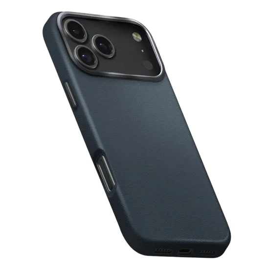 Калъф за iPhone 17 Pro Max - Lyden Leatherette Case - UNIQ - Син