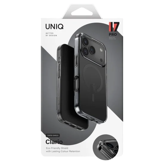 Калъф за iPhone 17 Pro Max - Clario MagClick™ - UNIQ - Черен