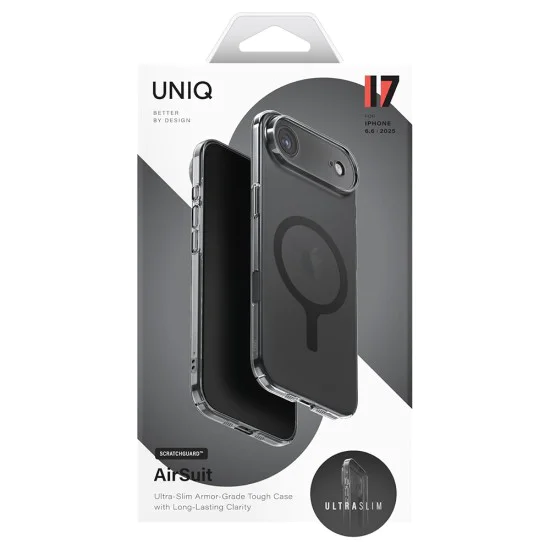 Калъф за iPhone 17 - AirSuit MagClick - UNIQ - Черен