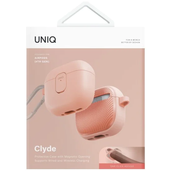 Калъф за AirPods 4 - Clyde Series - UNIQ - Coral