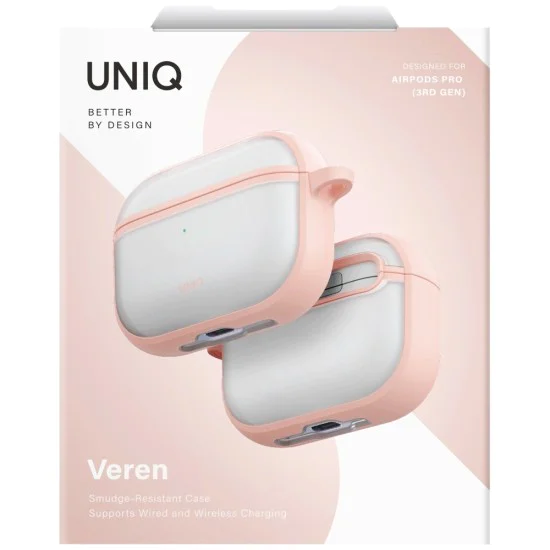 Калъф за AirPods Pro 3 - Veren Series - UNIQ - Розов