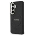 Калъф за Samsung Galaxy S26 - Saffiano Peony Embossed Ring MagSafe - Guess - Черен