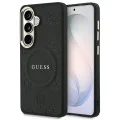 Калъф за Samsung Galaxy S26 - Saffiano Peony Embossed Ring MagSafe - Guess - Черен