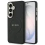 Калъф за Samsung Galaxy S26 - Saffiano Peony Embossed Ring MagSafe - Guess - Черен