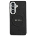 Калъф за Samsung Galaxy S26 - Saffiano Peony Embossed Ring MagSafe - Guess - Черен