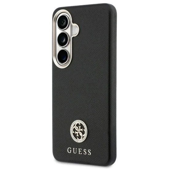 Калъф за Samsung Galaxy S26 Plus - Rhinestone Round Logo MagSafe - Guess - Черен