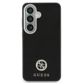 Калъф за Samsung Galaxy S26 Plus - Rhinestone Round Logo MagSafe - Guess - Черен