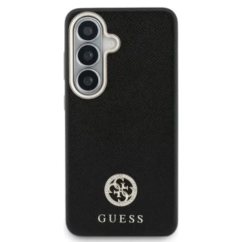 Калъф за Samsung Galaxy S26 Plus - Rhinestone Round Logo MagSafe - Guess - Черен
