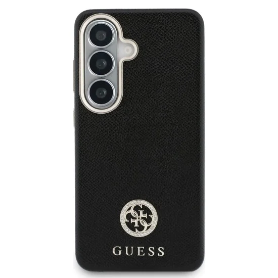 Калъф за Samsung Galaxy S26 Plus - Rhinestone Round Logo MagSafe - Guess - Черен