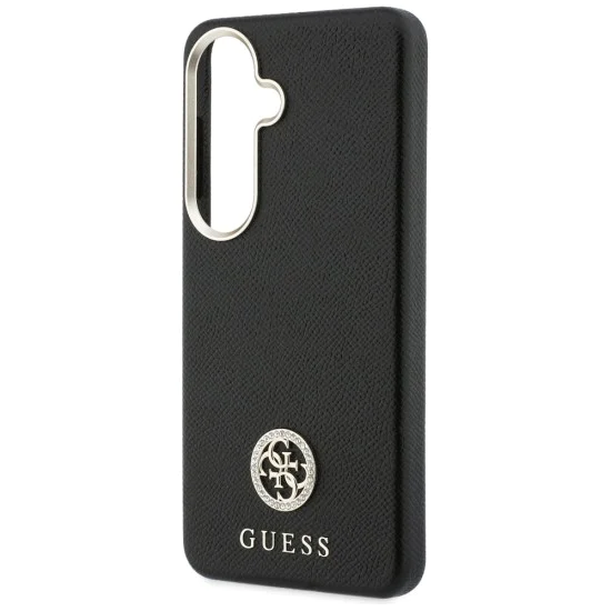 Калъф за Samsung Galaxy S26 Plus - Rhinestone Round Logo MagSafe - Guess - Черен