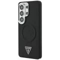 Калъф за Samsung Galaxy S26 Ultra - Embossed Ring Triangle Logo MagSafe - Guess - Черен