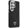 Калъф за Samsung Galaxy S26 Ultra - Embossed Ring Triangle Logo MagSafe - Guess - Черен