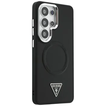 Калъф за Samsung Galaxy S26 Ultra - Embossed Ring Triangle Logo MagSafe - Guess - Черен