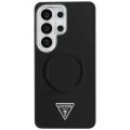 Калъф за Samsung Galaxy S26 Ultra - Embossed Ring Triangle Logo MagSafe - Guess - Черен