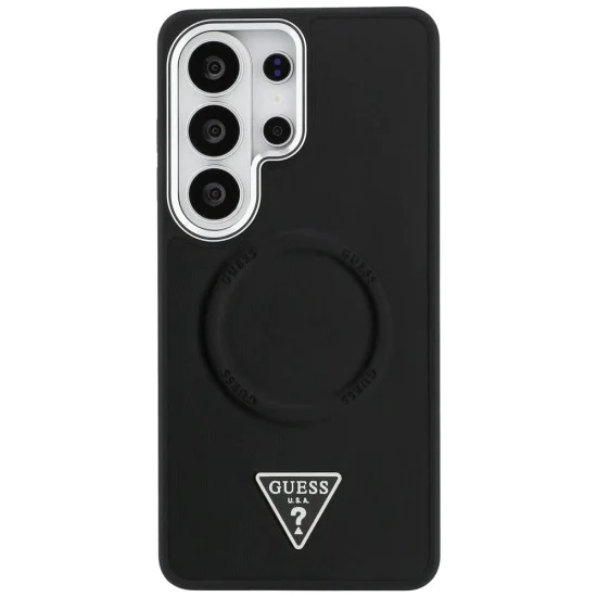 Калъф за Samsung Galaxy S26 Ultra - Embossed Ring Triangle Logo MagSafe - Guess - Черен