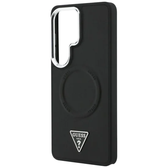 Калъф за Samsung Galaxy S26 Ultra - Embossed Ring Triangle Logo MagSafe - Guess - Черен