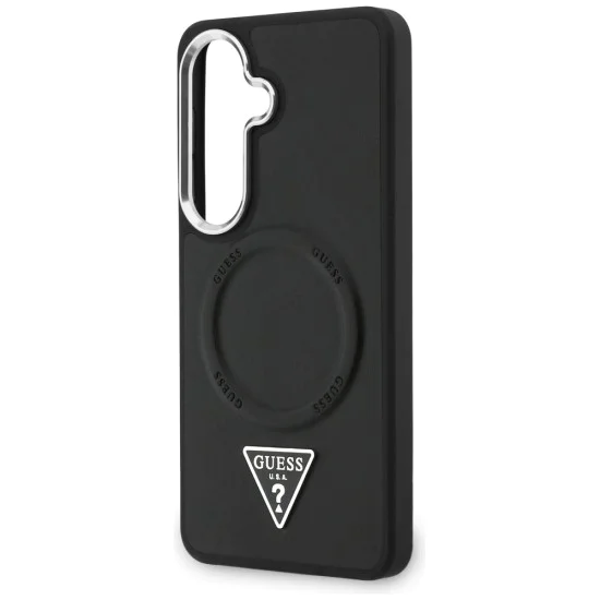 Калъф за Samsung Galaxy S26 - Embossed Ring Triangle Logo MagSafe - Guess - Черен