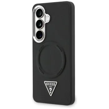 Калъф за Samsung Galaxy S26 - Embossed Ring Triangle Logo MagSafe - Guess - Черен