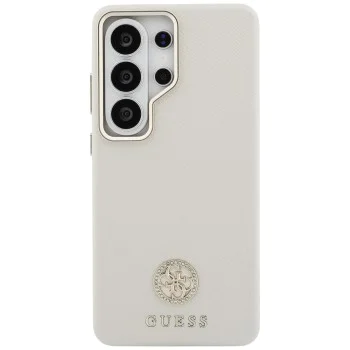 Калъф за Samsung Galaxy S26 Ultra - Rhinestone Round Logo MagSafe - Guess - Бежов