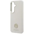 Калъф за Samsung Galaxy S26 - Rhinestone Round Logo MagSafe - Guess - Бежов