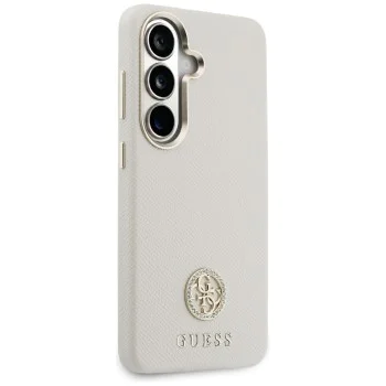 Калъф за Samsung Galaxy S26 - Rhinestone Round Logo MagSafe - Guess - Бежов